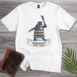 Patriotic Penguin Americas 250th T Shirt Gift For Nature Lover