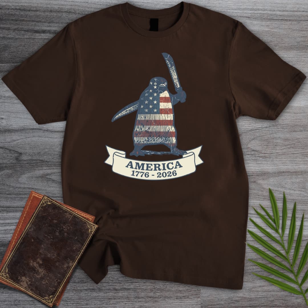 Patriotic Penguin Americas 250th T Shirt Gift For Nature Lover