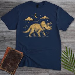 Triceratops Old Stars T Shirt Gift For Dinosaur Lover