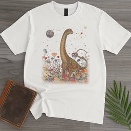 Vintage Floral Diplodocus T-Shirt
