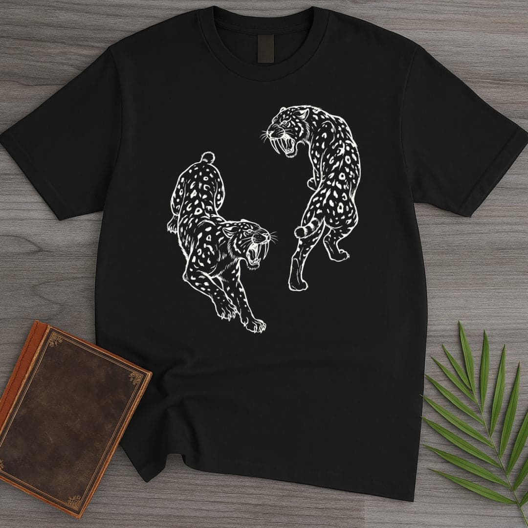 Yin Yang Sabre Toothed Tiger T Shirt Gift For Nature Lover