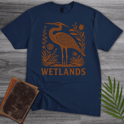 Wetland Heron Flora T Shirt Gift For Nature Lover
