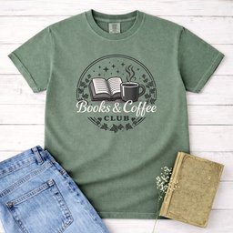 Books And Coffee Club Tee Gift For Cat Lover