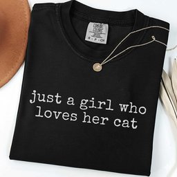 Just A Girl Who Loves Her Cat T Shirt Gift For Cat Lover