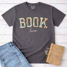 Floral Book Lover Varsity Shirt T Shirt Gift For Cat Lover