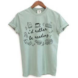 Id Rather Be Reading Doodle Shirt T Shirt Gift For Cat Lover