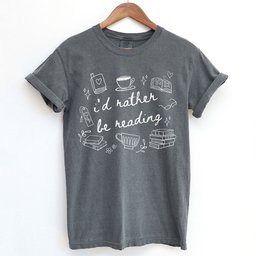 Id Rather Be Reading Doodle Shirt T Shirt Gift For Cat Lover