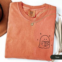 Minimalist Bookish Ghost Shirt T Shirt Gift For Cat Lover