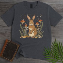Toadstool Glade Rabbit T Shirt Gift For Nature Lover