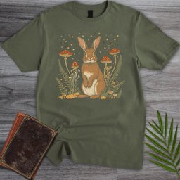 Toadstool Glade Rabbit T Shirt Gift For Nature Lover