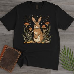 Toadstool Glade Rabbit T Shirt Gift For Nature Lover