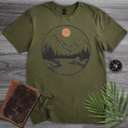 Tranquil Mountain View T Shirt Gift For Nature Lover