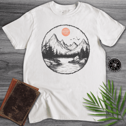 Tranquil Mountain View T Shirt Gift For Nature Lover