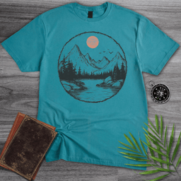 Tranquil Mountain View T Shirt Gift For Nature Lover