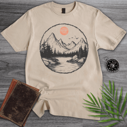 Tranquil Mountain View T Shirt Gift For Nature Lover