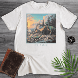 Triassic Herd Of Dinosaurs Graphic T Shirt Gift For Dinosaur Lover