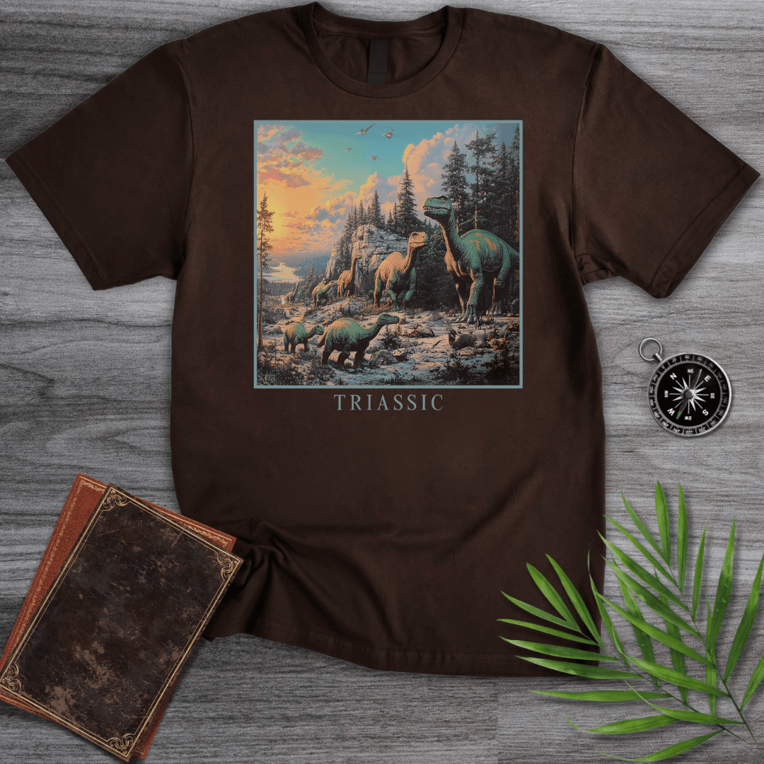 Triassic Herd Of Dinosaurs Graphic T Shirt Gift For Dinosaur Lover