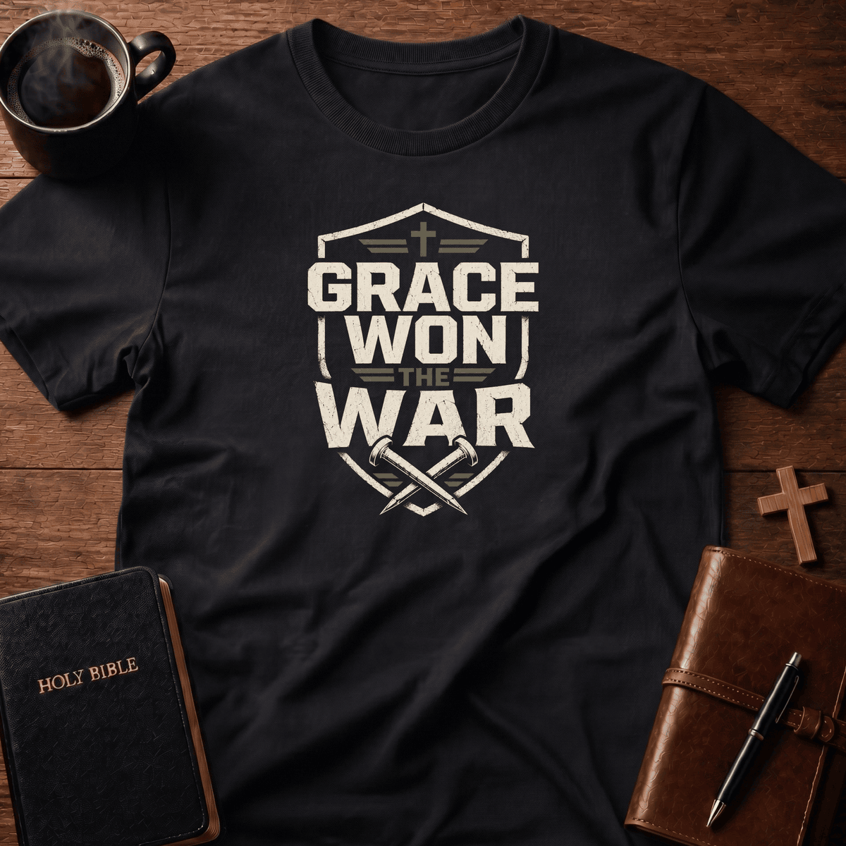 Grace Won T Shirt Gift For Christian