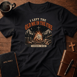 Old Me Fire T Shirt Gift For Christian