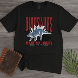 Vintage Dinosaurs Make Me Happy T Shirt Gift For Dinosaur Lover