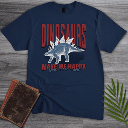 Vintage Dinosaurs Make Me Happy T Shirt Gift For Dinosaur Lover