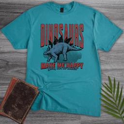Vintage Dinosaurs Make Me Happy T Shirt Gift For Dinosaur Lover