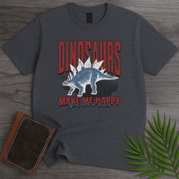 Vintage Dinosaurs Make Me Happy T Shirt Gift For Dinosaur Lover