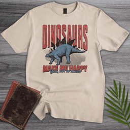 Vintage Dinosaurs Make Me Happy T Shirt Gift For Dinosaur Lover