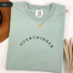 Overthinker Curve Shirt T Shirt Gift For Cat Lover