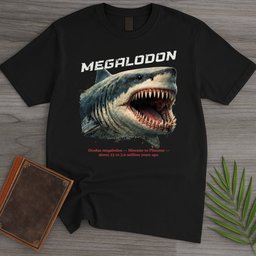 Vintage Streetwear Megalodon T Shirt Gift For Nature Lover