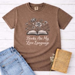 Books Are My Love Language Shirt T Shirt Gift For Cat Lover
