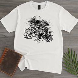 Splashed Cretaceous Skulls T Shirt Gift For Nature Lover