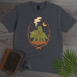 Triceratops Pipe Walk T Shirt Gift For Dinosaur Lover