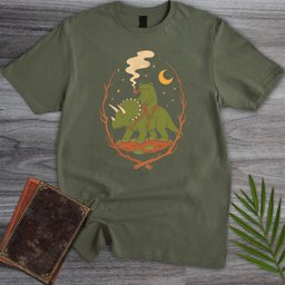 Triceratops Pipe Walk T Shirt Gift For Dinosaur Lover