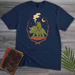 Triceratops Pipe Walk T Shirt Gift For Dinosaur Lover