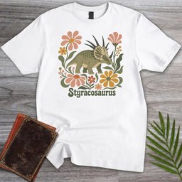 Wild Bloom Styracosaurus T Shirt Gift For Nature Lover