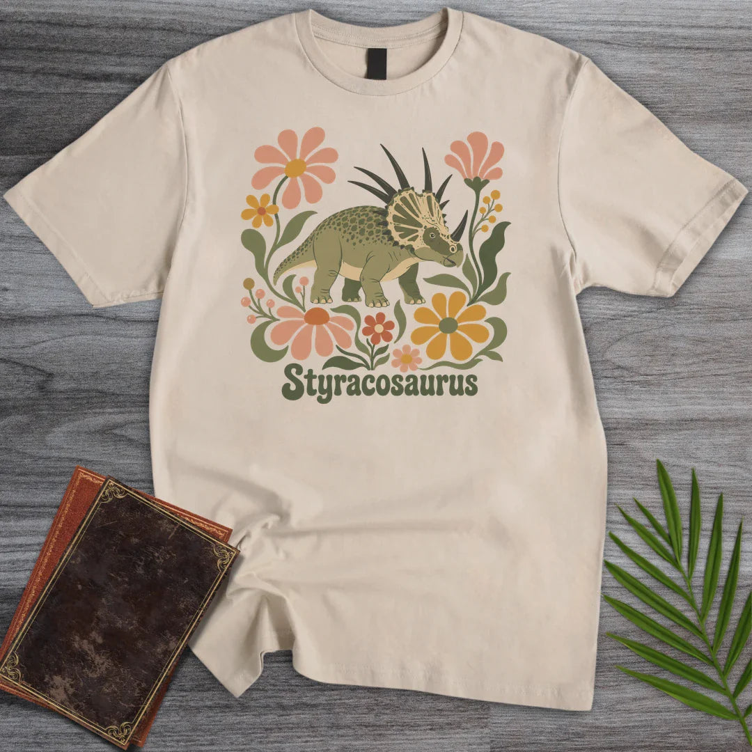 Wild Bloom Styracosaurus T Shirt Gift For Nature Lover
