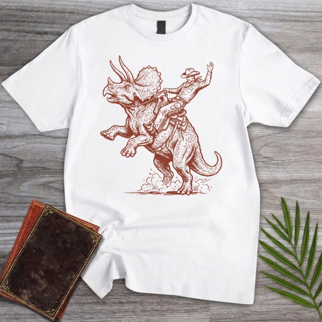 Triceratops Rodeo T Shirt Gift For Dinosaur Lover