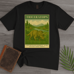 Vintage Late Cretaceous Triceratops T Shirt Gift For Dinosaur Lover