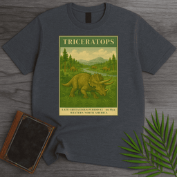 Vintage Late Cretaceous Triceratops T Shirt Gift For Dinosaur Lover
