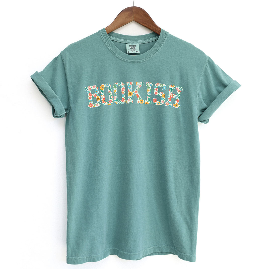 Floral Bookish Varsity Shirt T Shirt Gift For Cat Lover