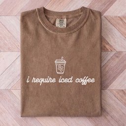 I Require Iced Coffee Tee Gift For Cat Lover