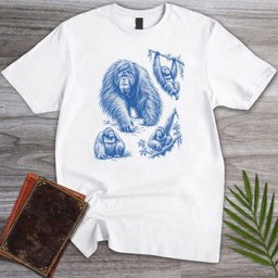 Vintage Orangutan Wildlife T Shirt Gift For Nature Lover