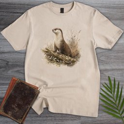 Vintage River Otter T Shirt Gift For Nature Lover