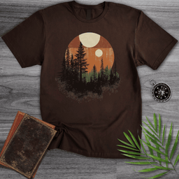 Sunset Forest Serenity T Shirt Gift For Nature Lover