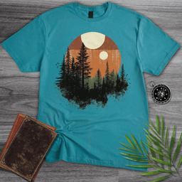 Sunset Forest Serenity T Shirt Gift For Nature Lover