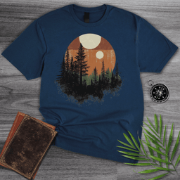 Sunset Forest Serenity T Shirt Gift For Nature Lover