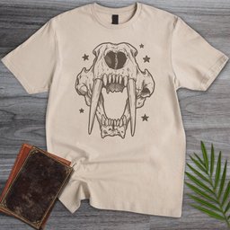 Vintage Saber Skull T Shirt Gift For Nature Lover