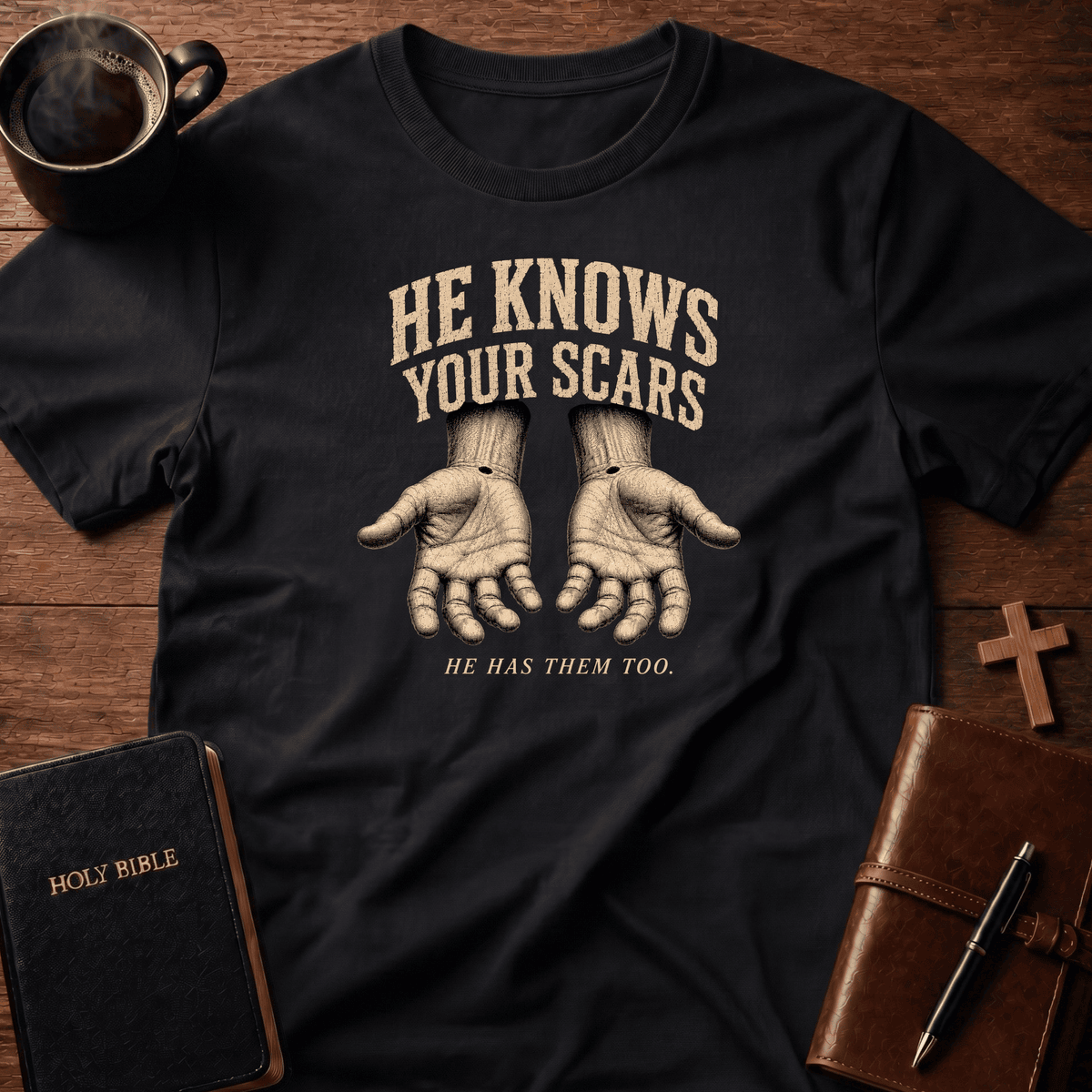 He Knows T Shirt Gift For Christian