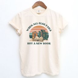 Retro When All Else Fails Buy A New Book Shirt T Shirt Gift For Cat Lover